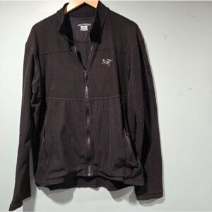 Arc'teryx Full Zip Polartec Fleece Jacket Men's Black Size L Gorpcore Thermal